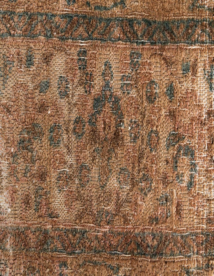 Detail image of 10' 3 x 13'  Hand Knotted Ultra Vintage Persian Wool Rug