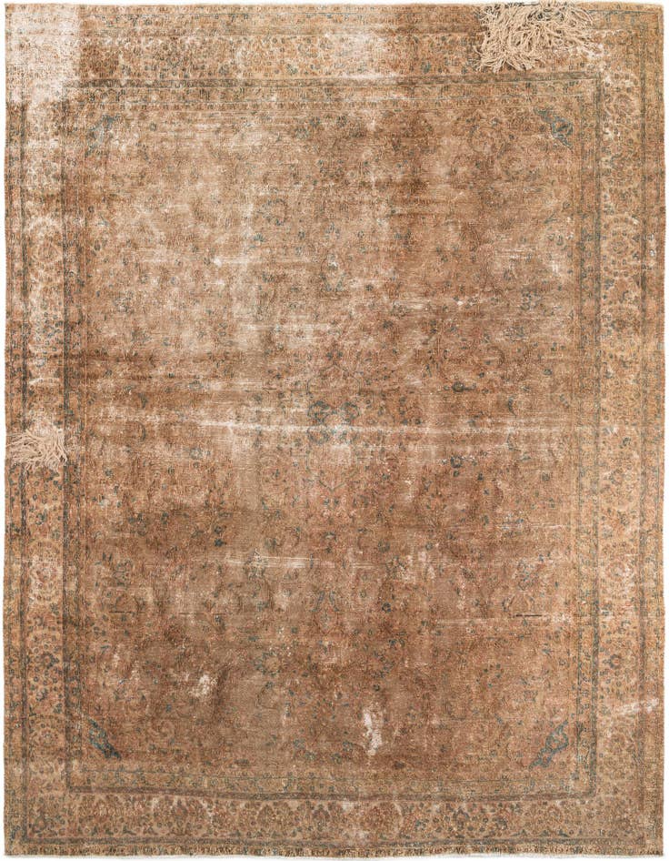 Detail image of 10' 3 x 13' Hand Knotted Ultra Vintage Persian Wool Rug