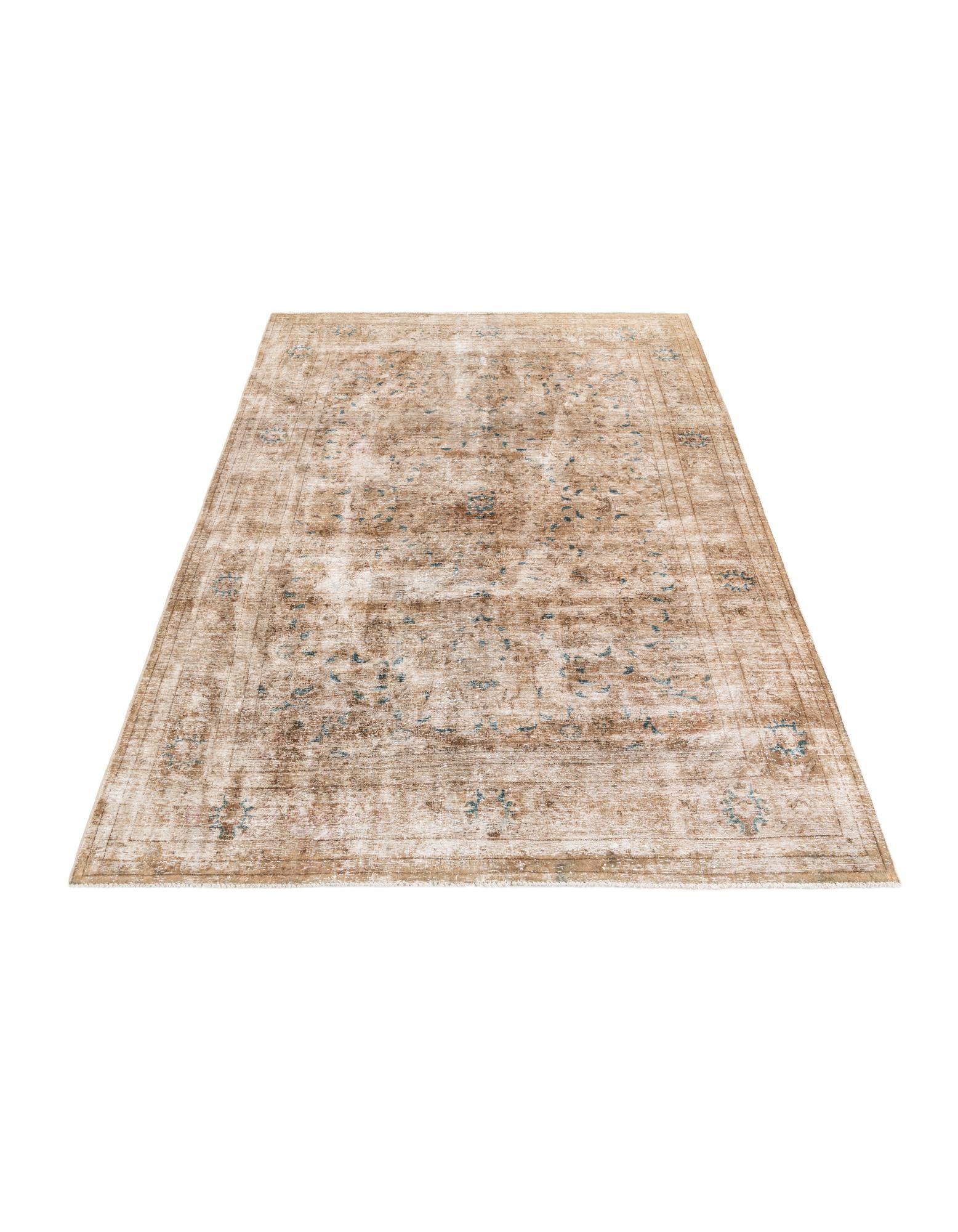 6' 8 x 10' Hand Knotted Ultra Vintage Persian Wool Rug