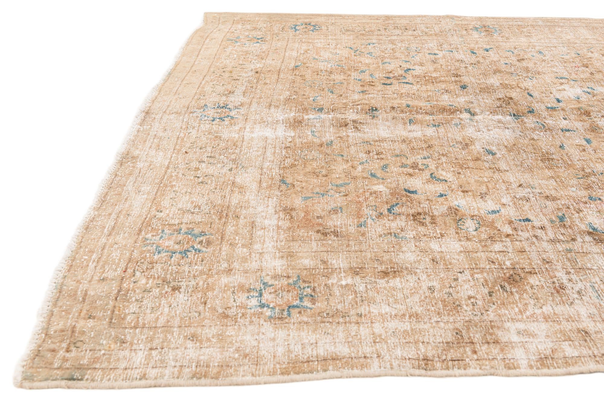 6' 8 x 10' Hand Knotted Ultra Vintage Persian Wool Rug