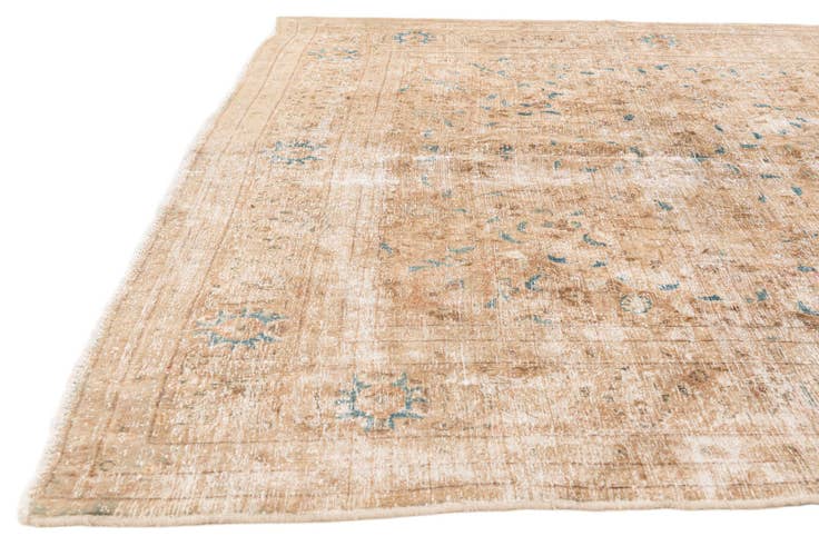 Detail image of 6' 8 x 10' Hand Knotted Ultra Vintage Persian Wool Rug