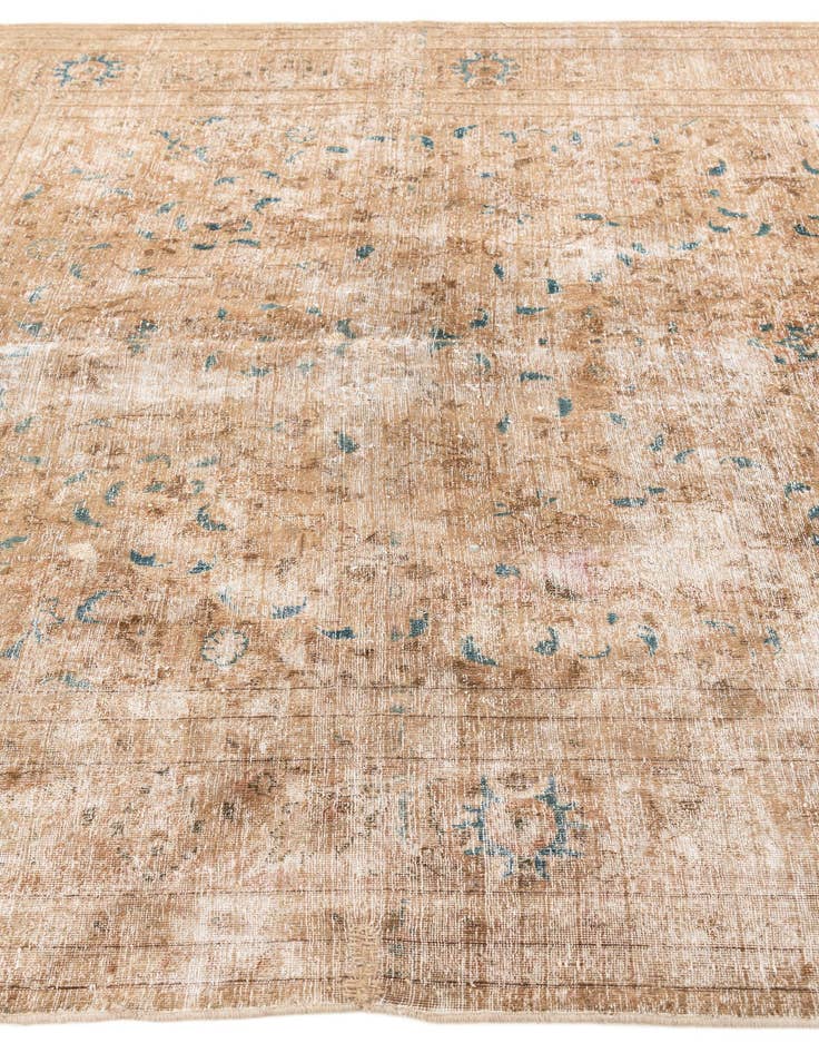 Detail image of 6' 8 x 10'  Hand Knotted Ultra Vintage Persian Wool Rug