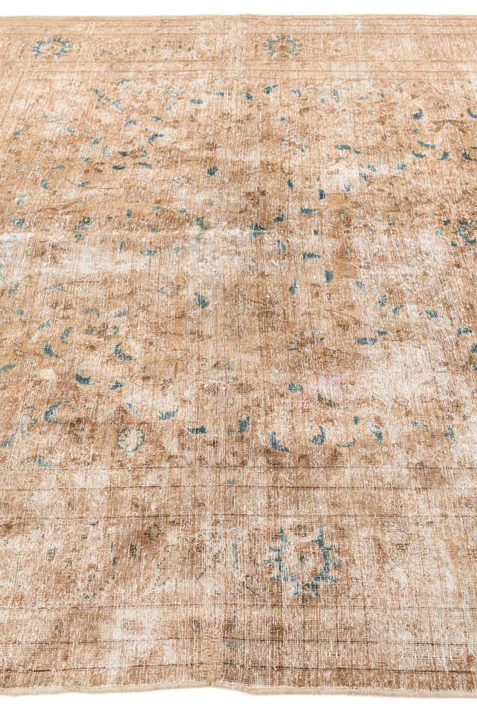 6' 8 x 10' Hand Knotted Ultra Vintage Persian Wool Rug