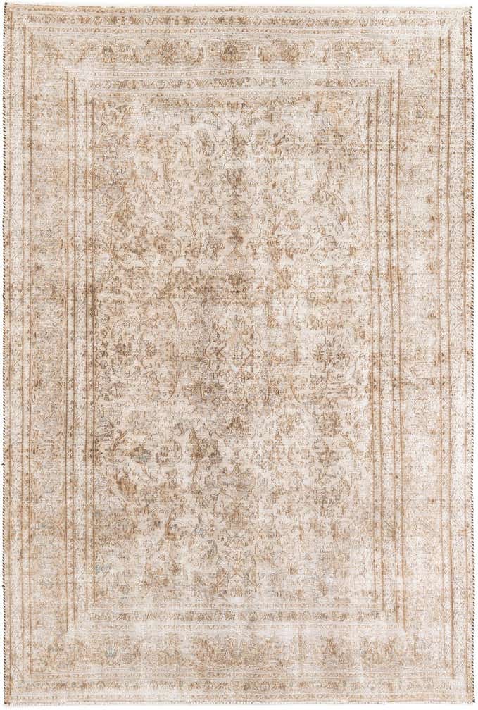 6' 3 x 9' 5 Hand Knotted Ultra Vintage Persian Wool Rug