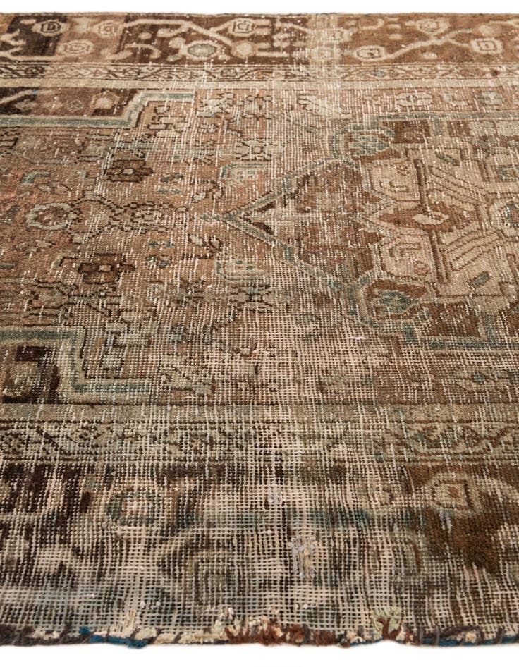 Detail image of 3' 9 x 6' 9  Hand Knotted Ultra Vintage Persian Wool Rug
