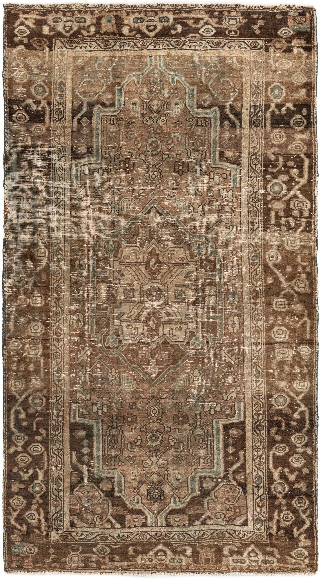 3' 9 x 6' 9 Hand Knotted Ultra Vintage Persian Wool Rug
