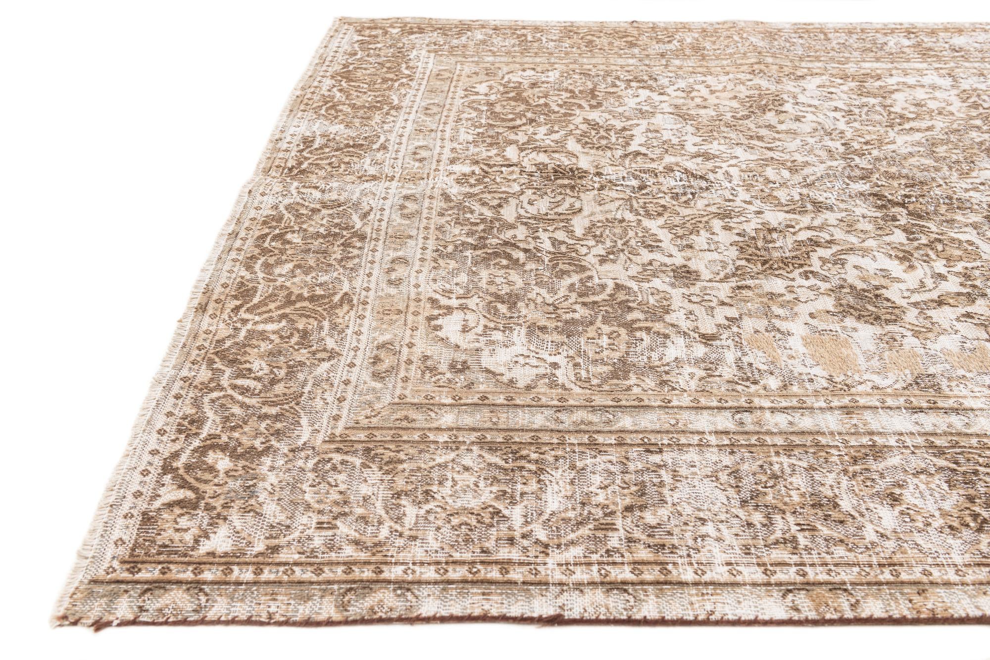6' 2 x 8' 10 Hand Knotted Ultra Vintage Persian Wool Rug