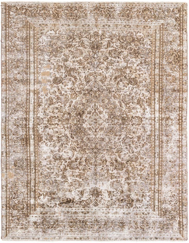 Detail image of 6' 2 x 8' 10 Hand Knotted Ultra Vintage Persian Wool Rug