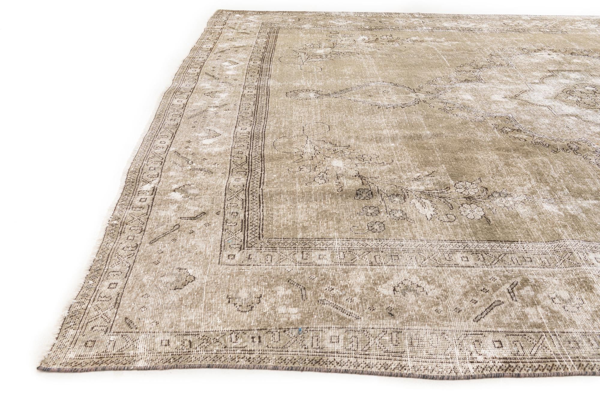 9' 9 x 12' 9 Hand Knotted Ultra Vintage Persian Wool Rug