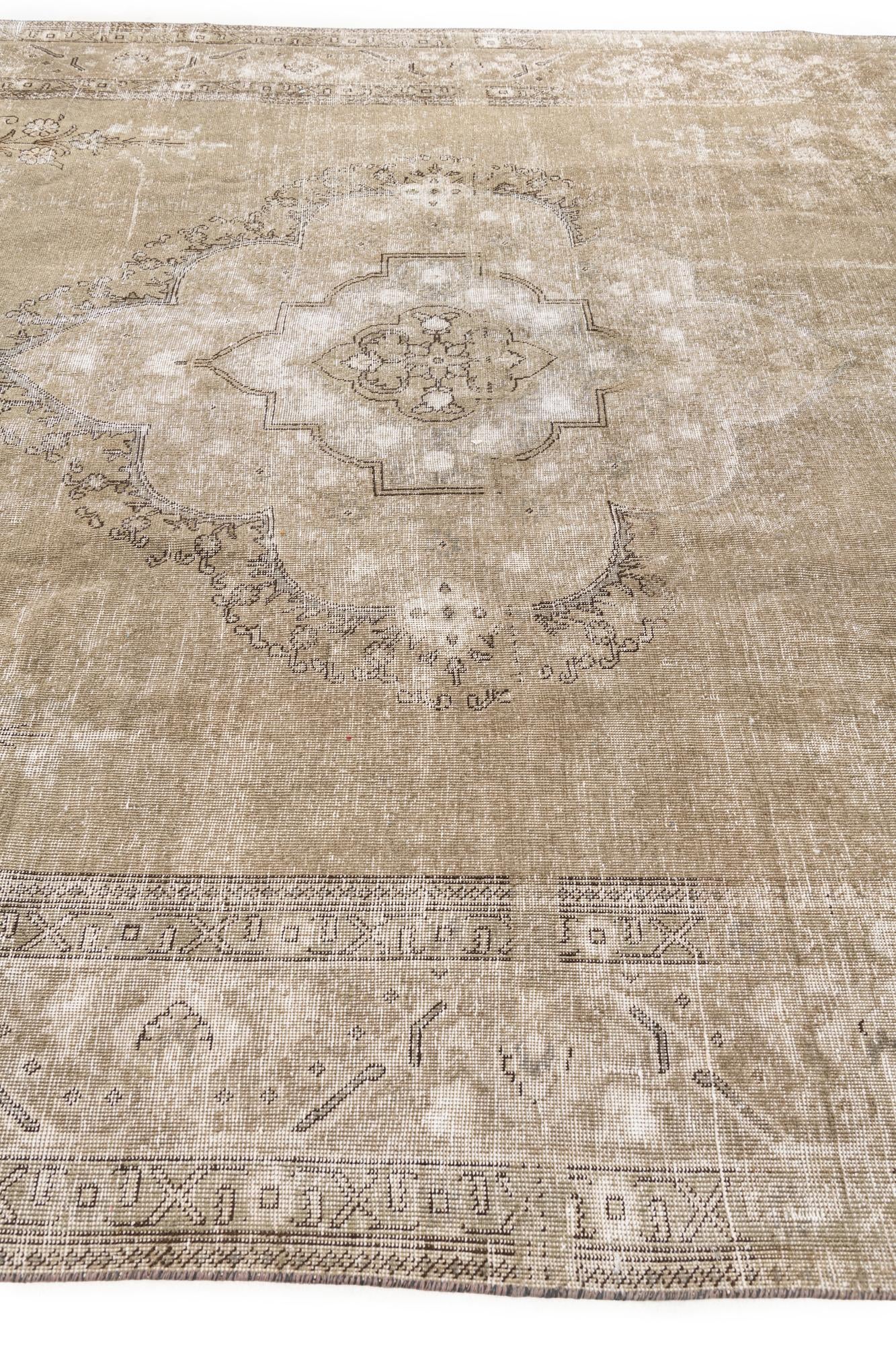 9' 9 x 12' 9 Hand Knotted Ultra Vintage Persian Wool Rug