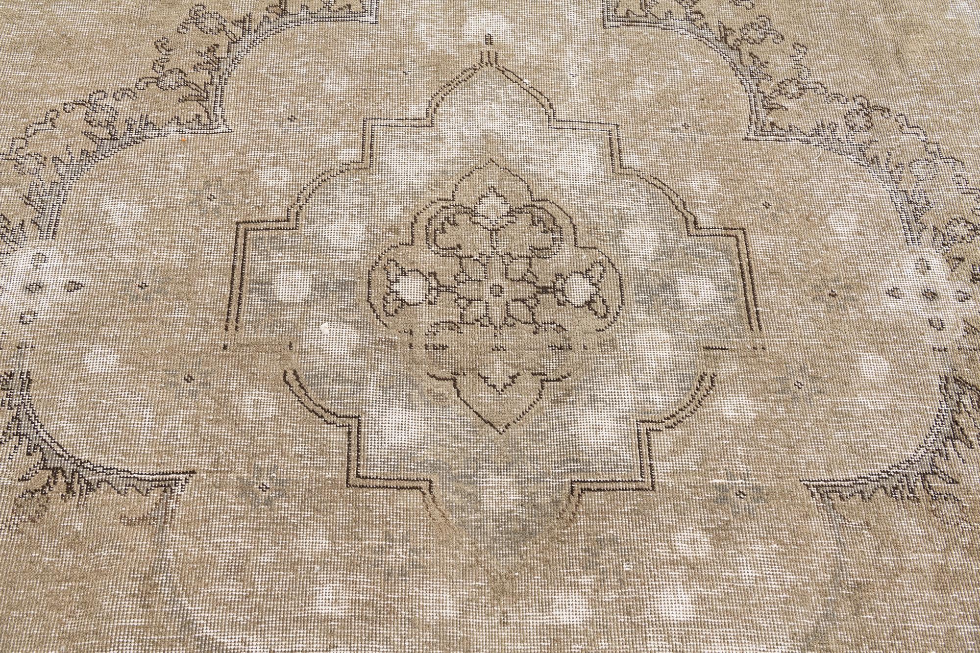 9' 9 x 12' 9 Hand Knotted Ultra Vintage Persian Wool Rug