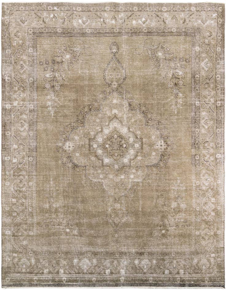 Detail image of 9' 9 x 12' 9 Hand Knotted Ultra Vintage Persian Wool Rug