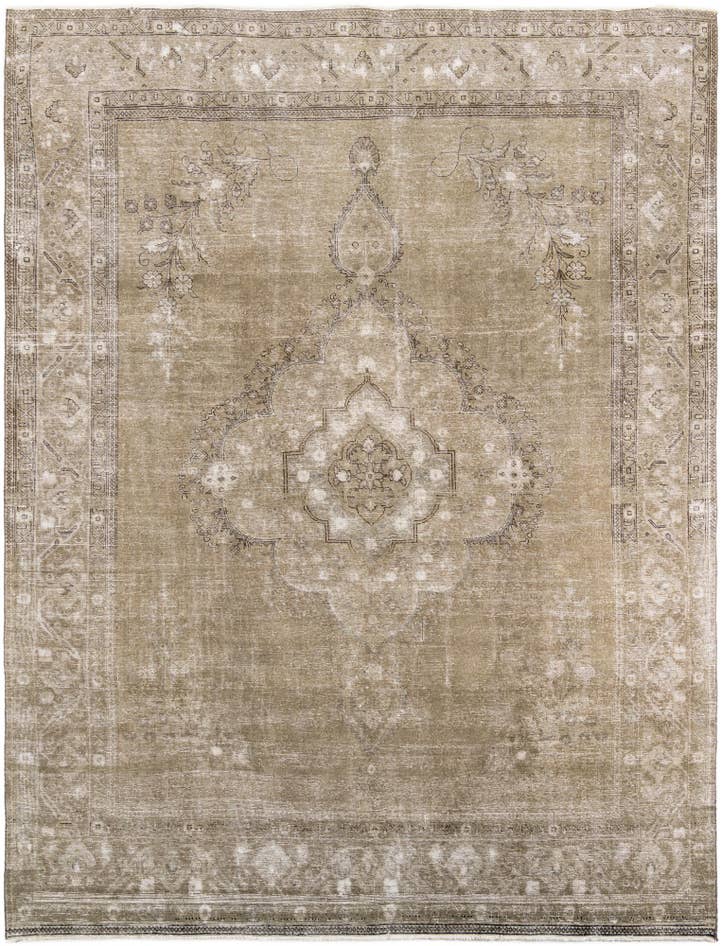 Detail image of 9' 9 x 12' 9 Hand Knotted Ultra Vintage Persian Wool Rug