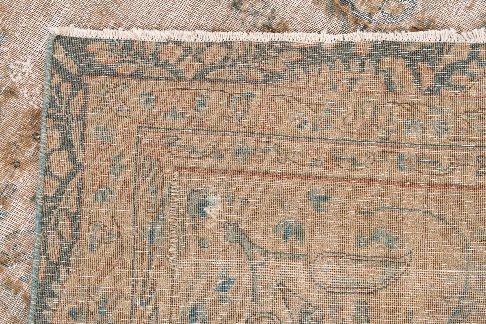 7' 9 x 11' 5 Hand Knotted Ultra Vintage Persian Wool Rug