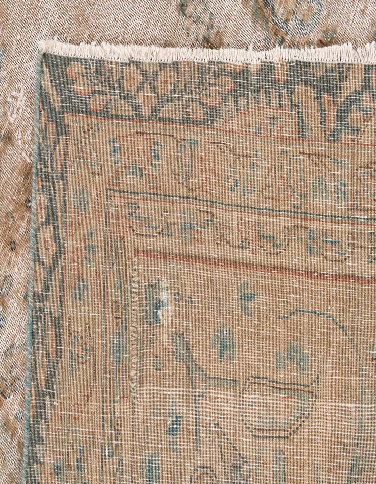 Detail image of 7' 9 x 11' 5  Hand Knotted Ultra Vintage Persian Wool Rug