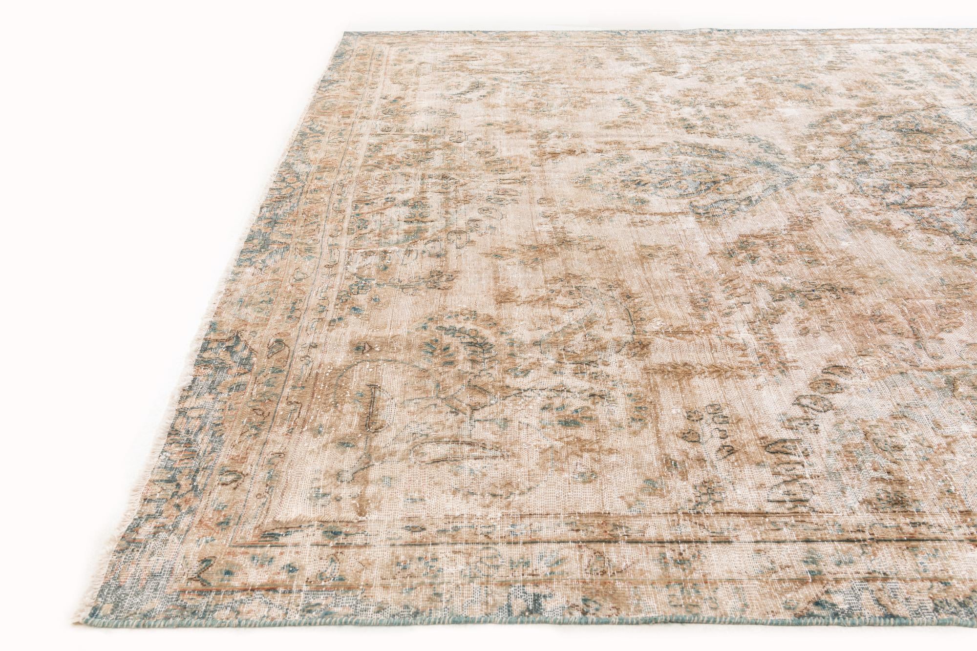 7' 9 x 11' 5 Hand Knotted Ultra Vintage Persian Wool Rug