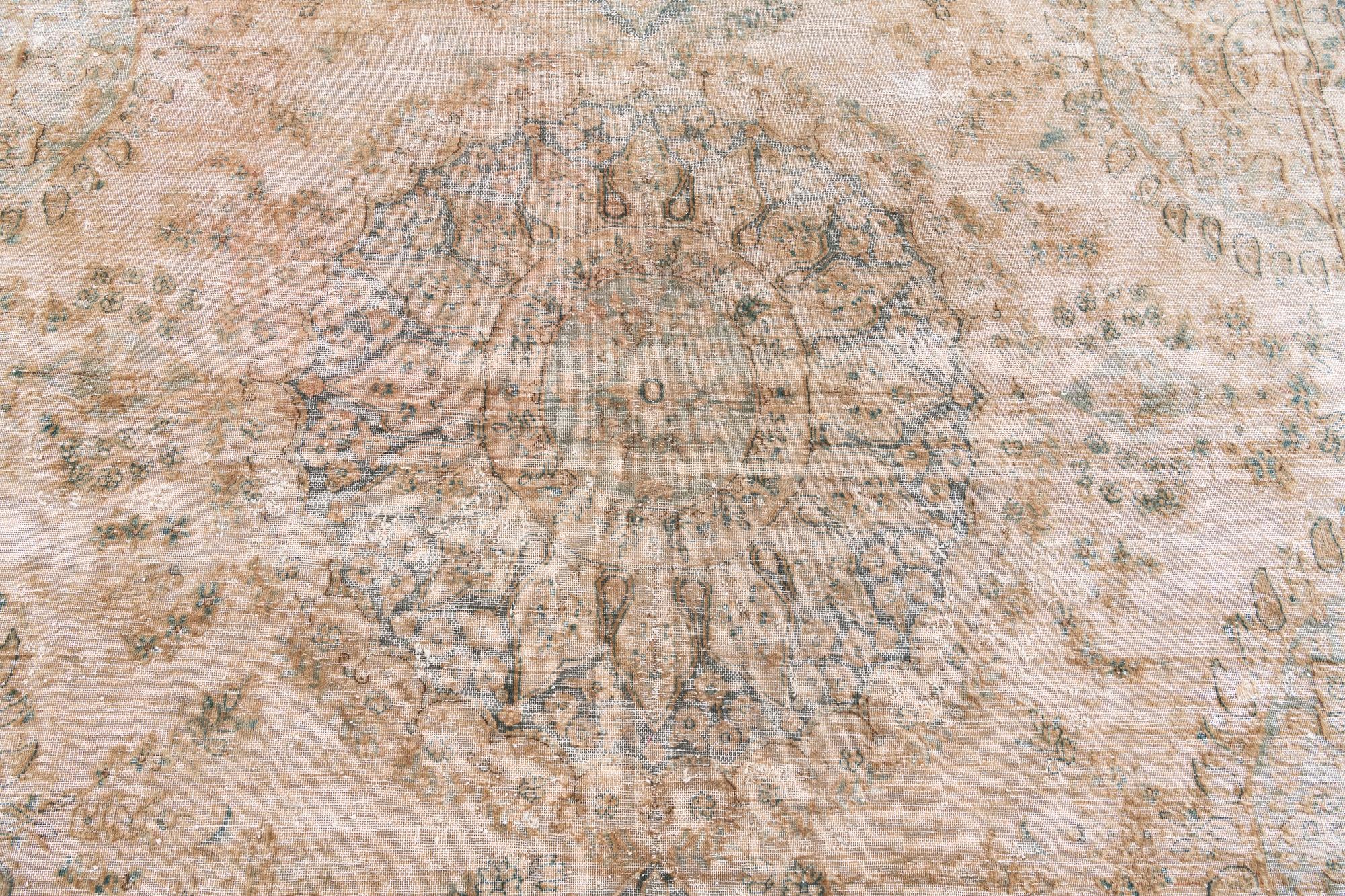 7' 9 x 11' 5 Hand Knotted Ultra Vintage Persian Wool Rug
