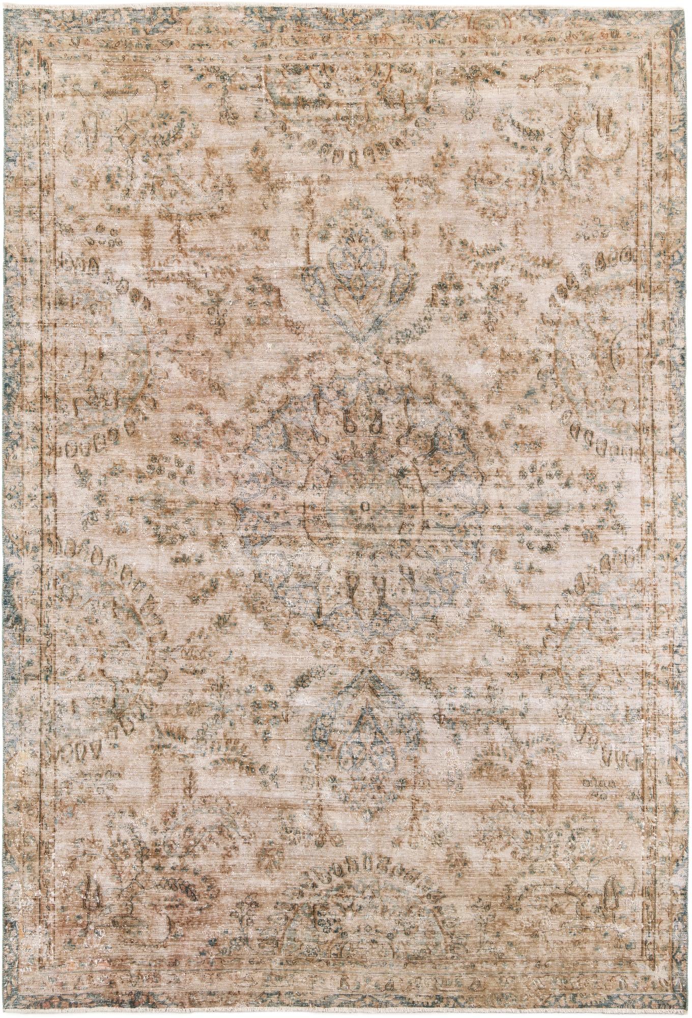 7' 9 x 11' 5 Hand Knotted Ultra Vintage Persian Wool Rug