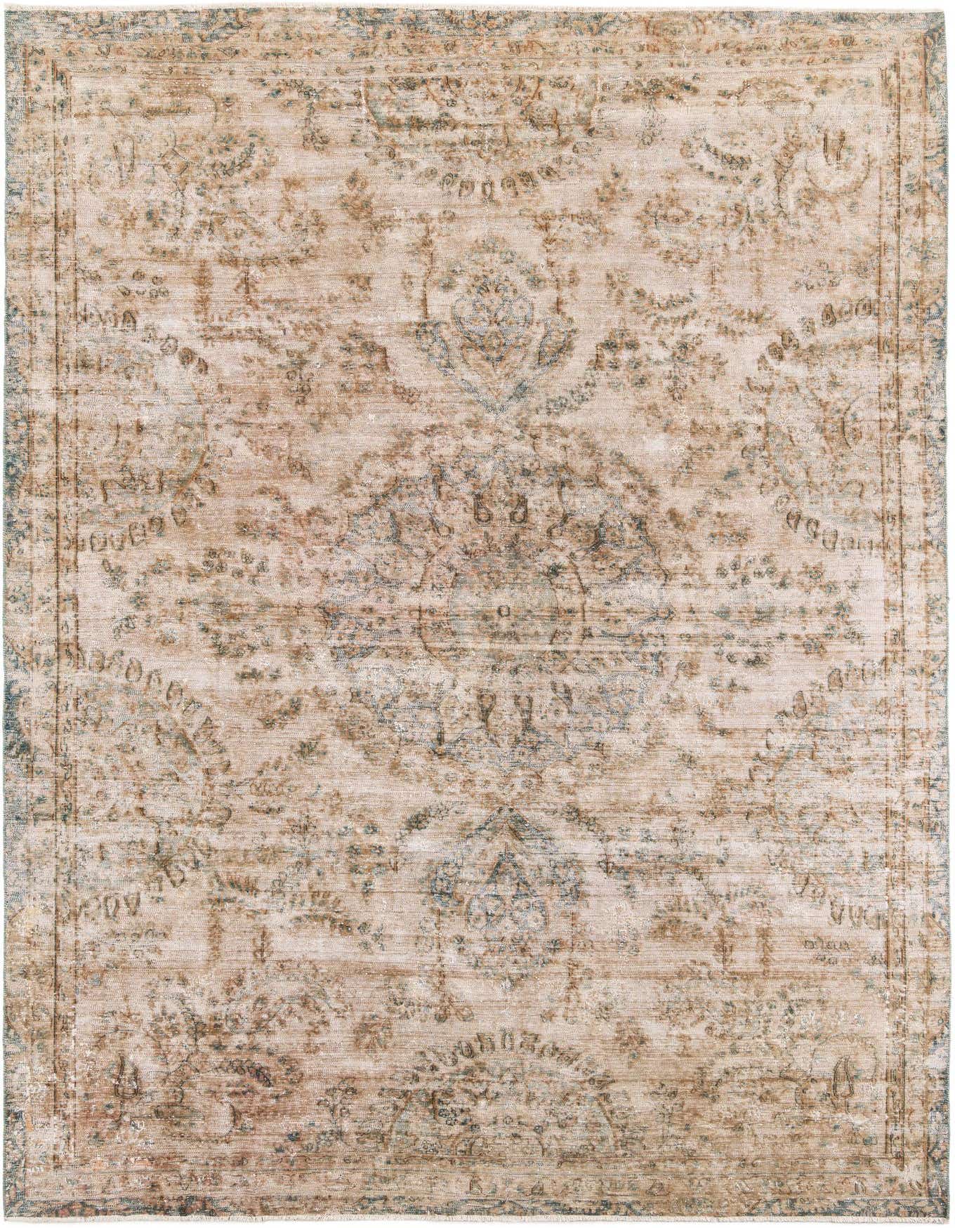 Primary image 7' 9 x 11' 5  Hand Knotted Ultra Vintage Persian Wool Rug