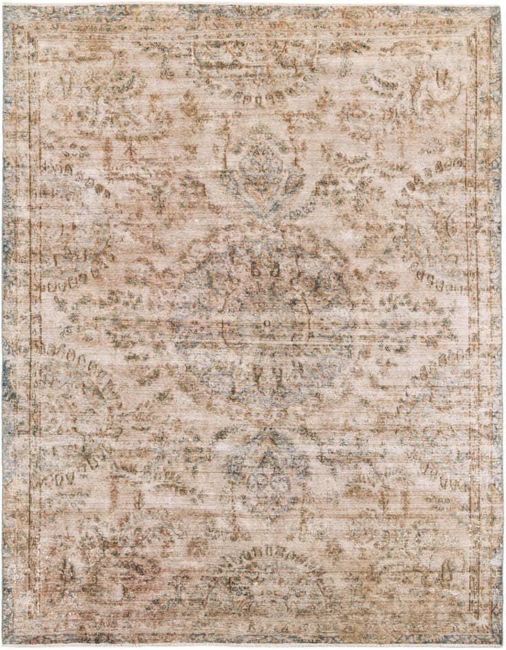 Detail image of 7' 9 x 11' 5 Hand Knotted Ultra Vintage Persian Wool Rug