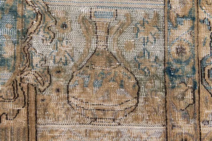 9' 1 x 11' 10 Hand Knotted Ultra Vintage Persian Wool Rug