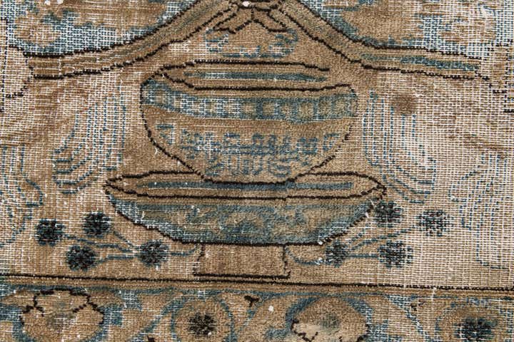 9' 1 x 11' 10 Hand Knotted Ultra Vintage Persian Wool Rug