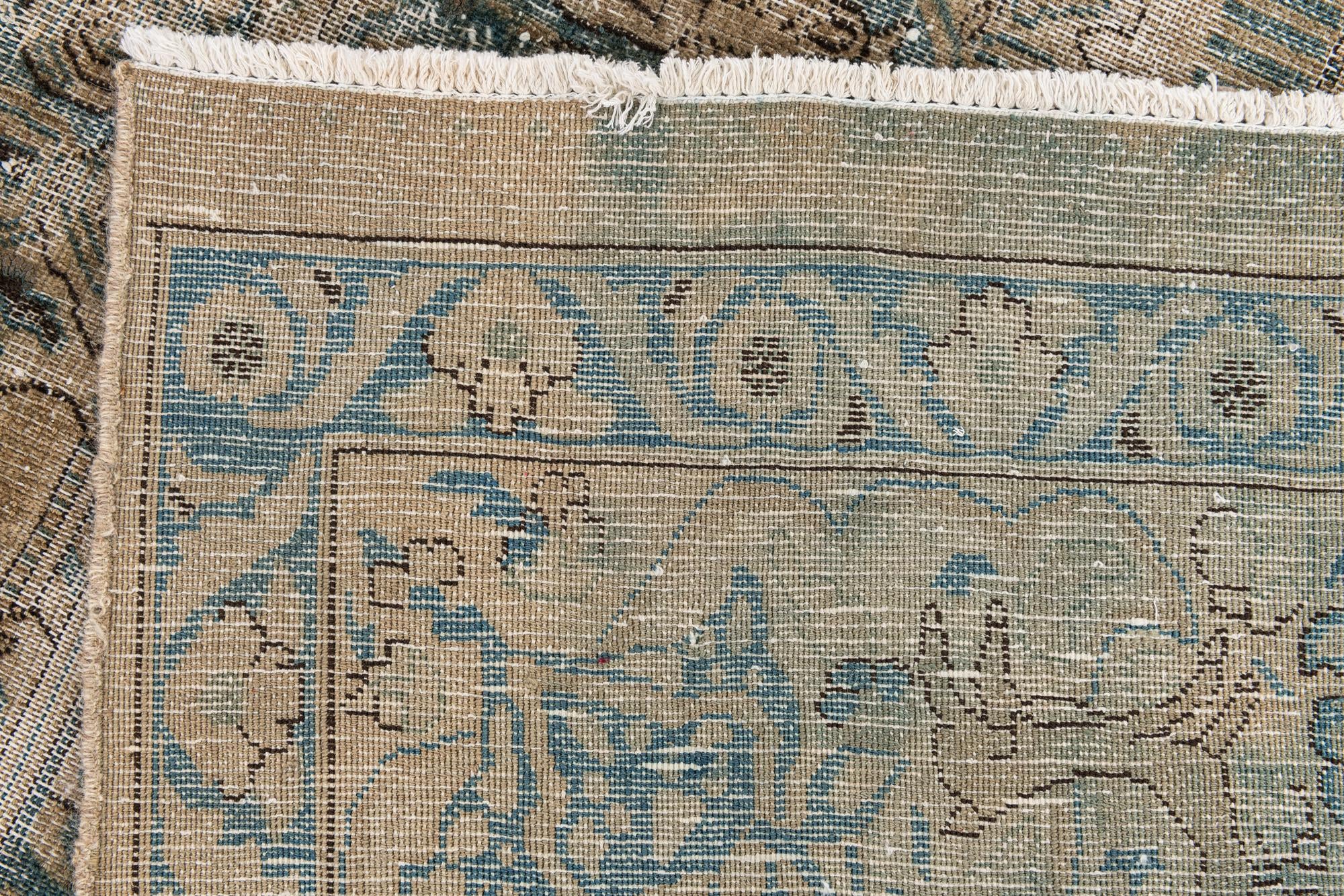 9' 1 x 11' 10 Hand Knotted Ultra Vintage Persian Wool Rug