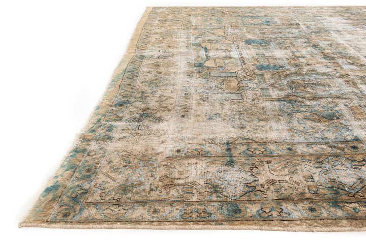 9' 1 x 11' 10 Hand Knotted Ultra Vintage Persian Wool Rug