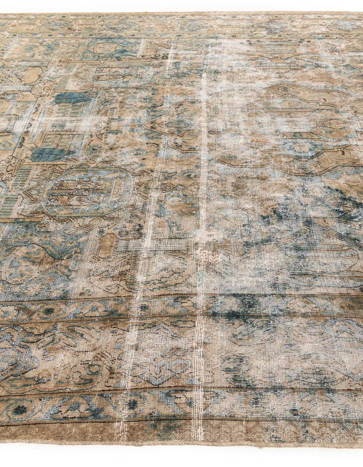 Detail image of 9' 1 x 11' 10  Hand Knotted Ultra Vintage Persian Wool Rug