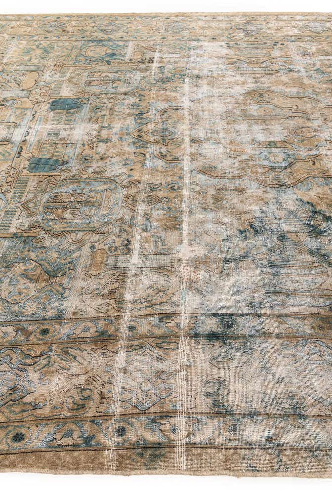 9' 1 x 11' 10 Hand Knotted Ultra Vintage Persian Wool Rug