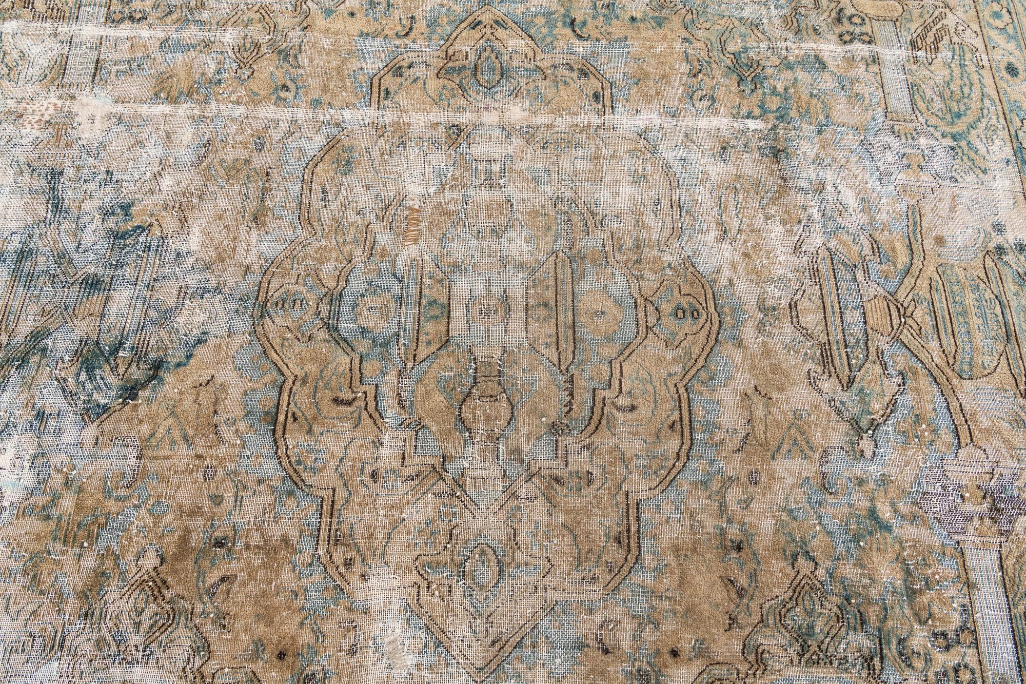 9' 1 x 11' 10 Hand Knotted Ultra Vintage Persian Wool Rug