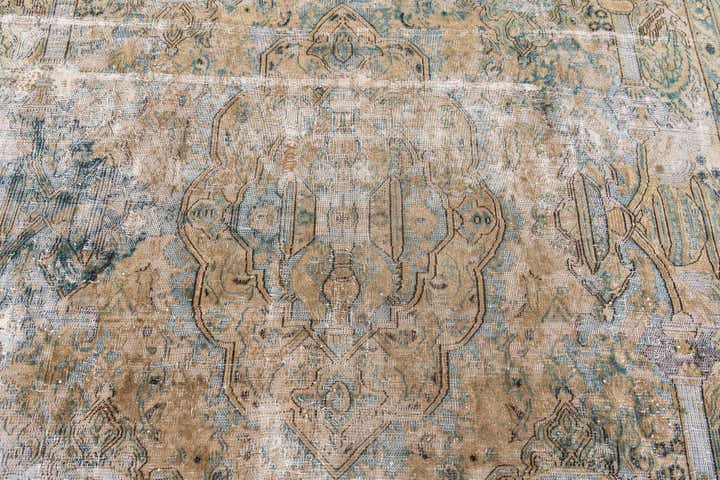 9' 1 x 11' 10 Hand Knotted Ultra Vintage Persian Wool Rug