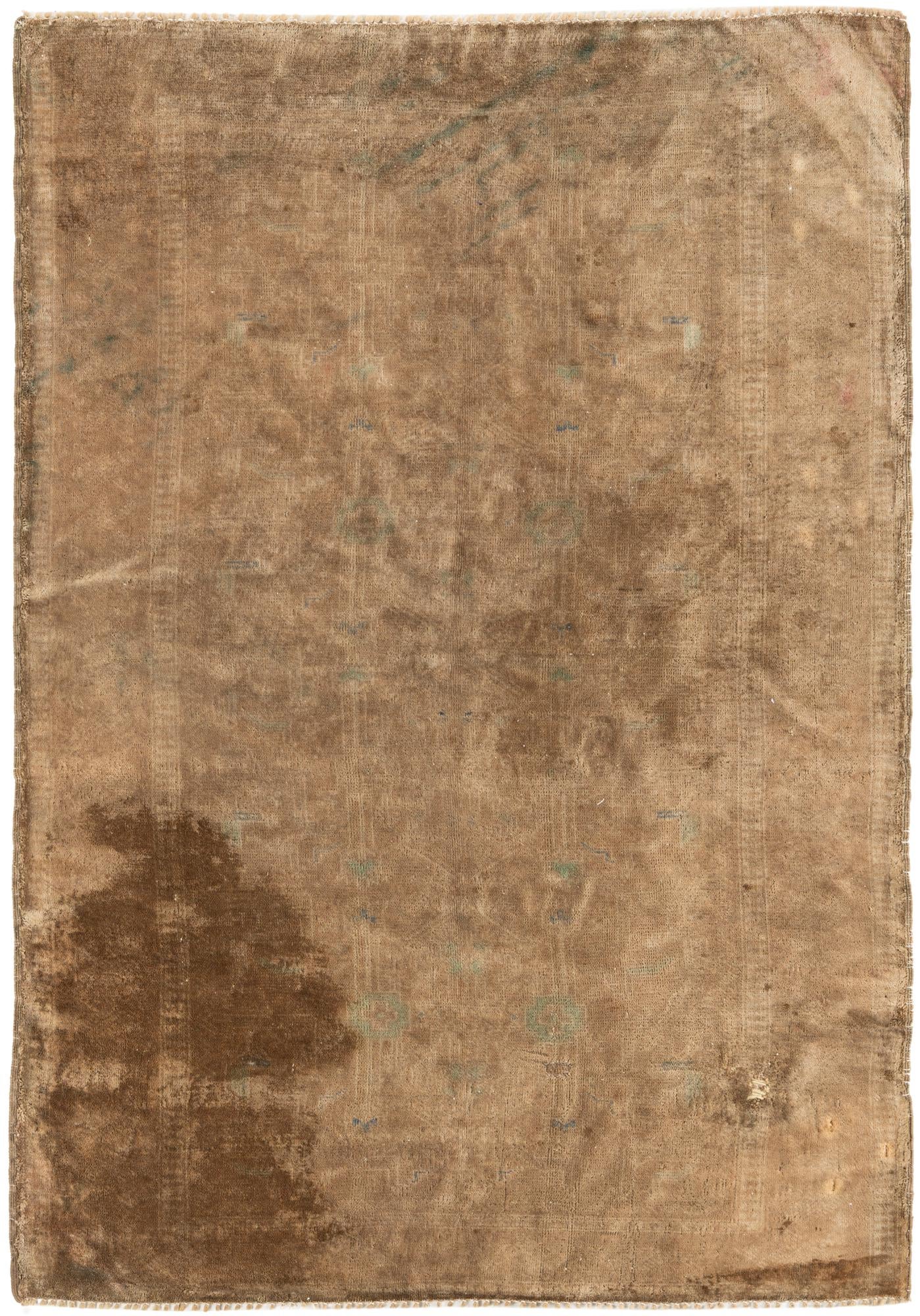3' 5 x 4' 10 Hand Knotted Ultra Vintage Persian Wool Rug