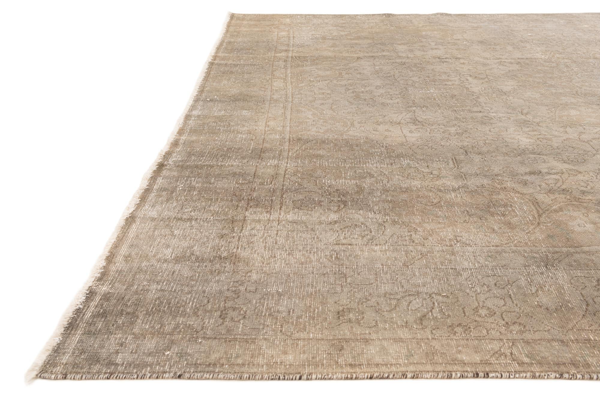 9' 2 x 12' 2 Hand Knotted Ultra Vintage Persian Wool Rug