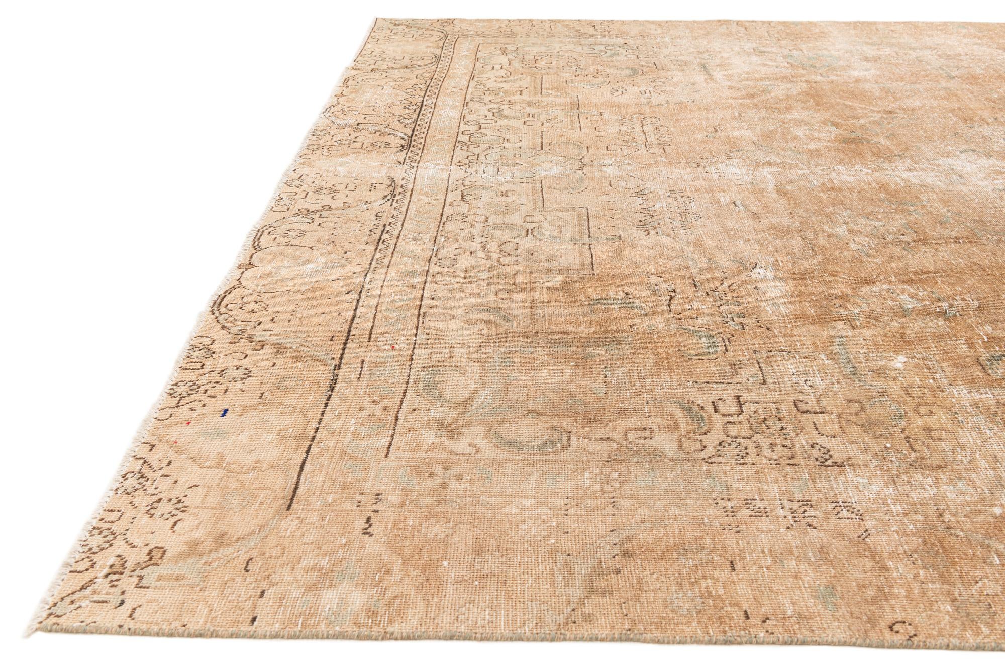 8' 10 x 12' 4 Hand Knotted Ultra Vintage Persian Wool Rug