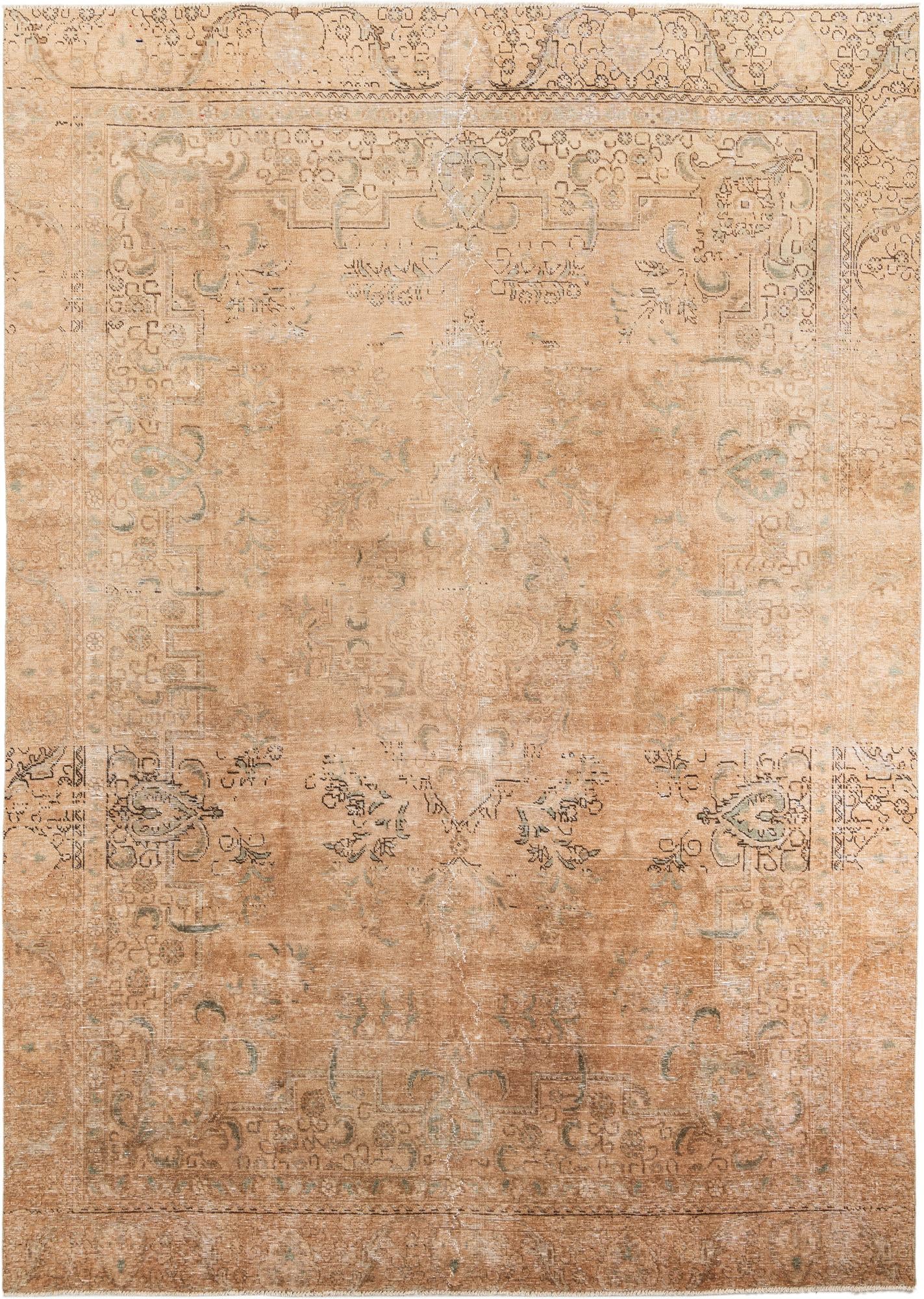 8' 10 x 12' 4 Hand Knotted Ultra Vintage Persian Wool Rug
