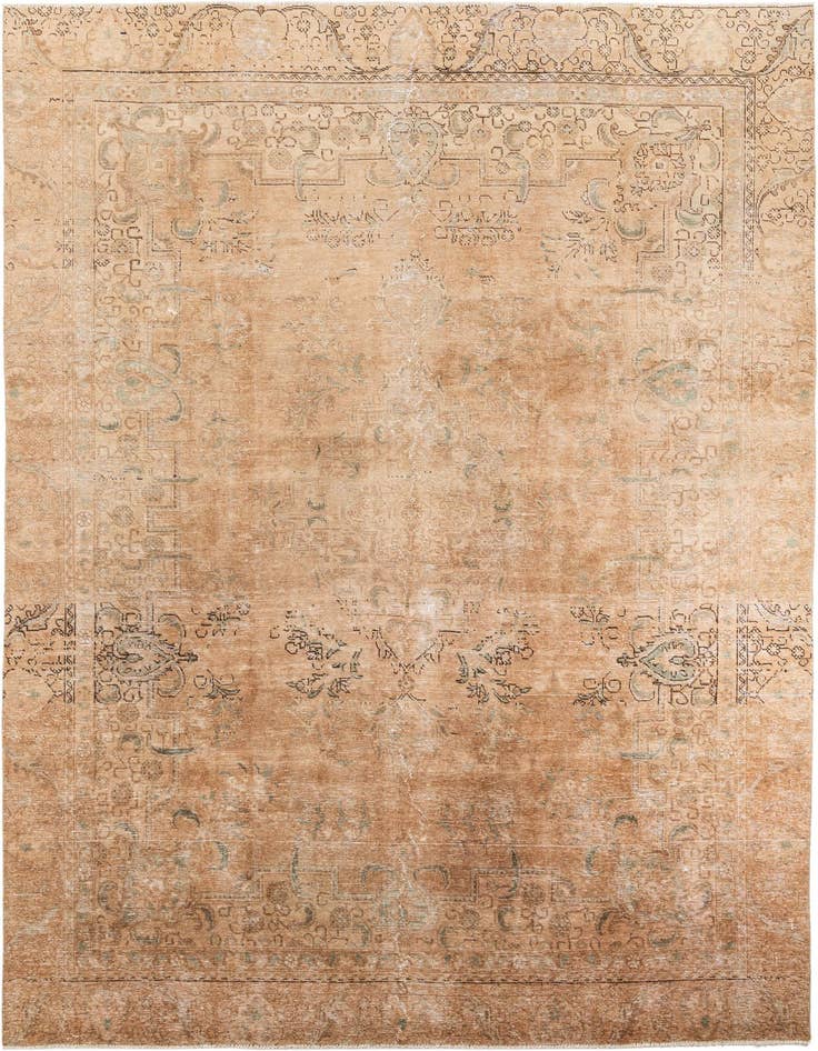 Detail image of 8' 10 x 12' 4 Hand Knotted Ultra Vintage Persian Wool Rug