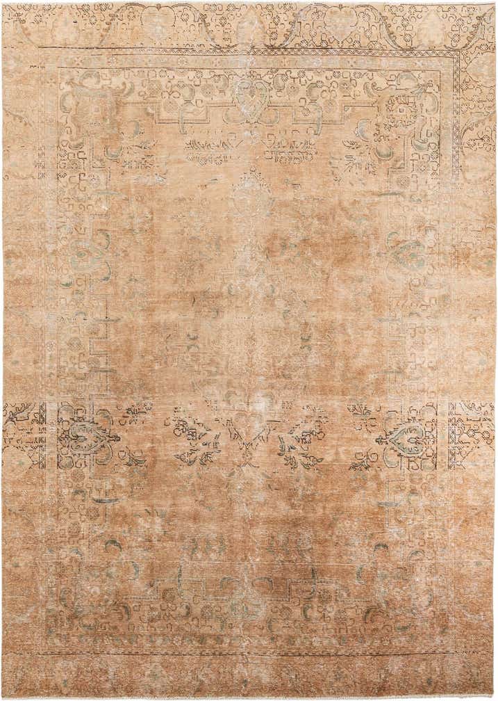 8' 10 x 12' 4 Hand Knotted Ultra Vintage Persian Wool Rug
