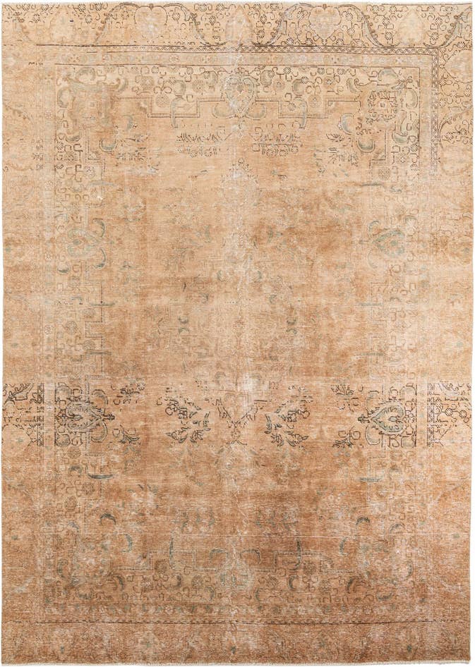 Detail image of 8' 10 x 12' 4 Hand Knotted Ultra Vintage Persian Wool Rug