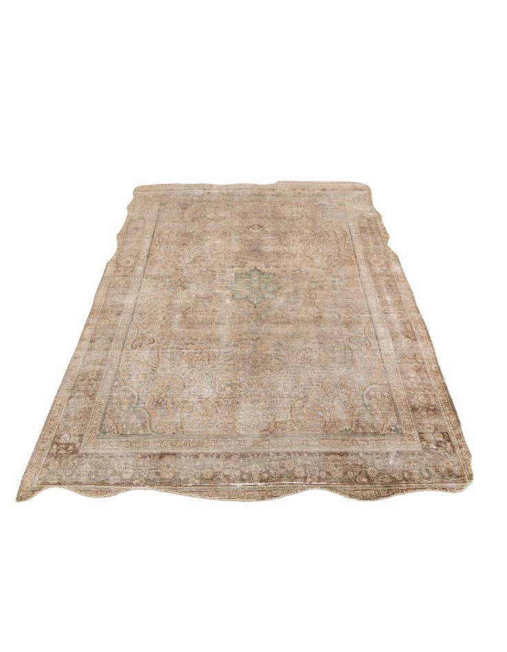 Detail image of 7' 10 x 11' 1 Hand Knotted Ultra Vintage Persian Wool Rug