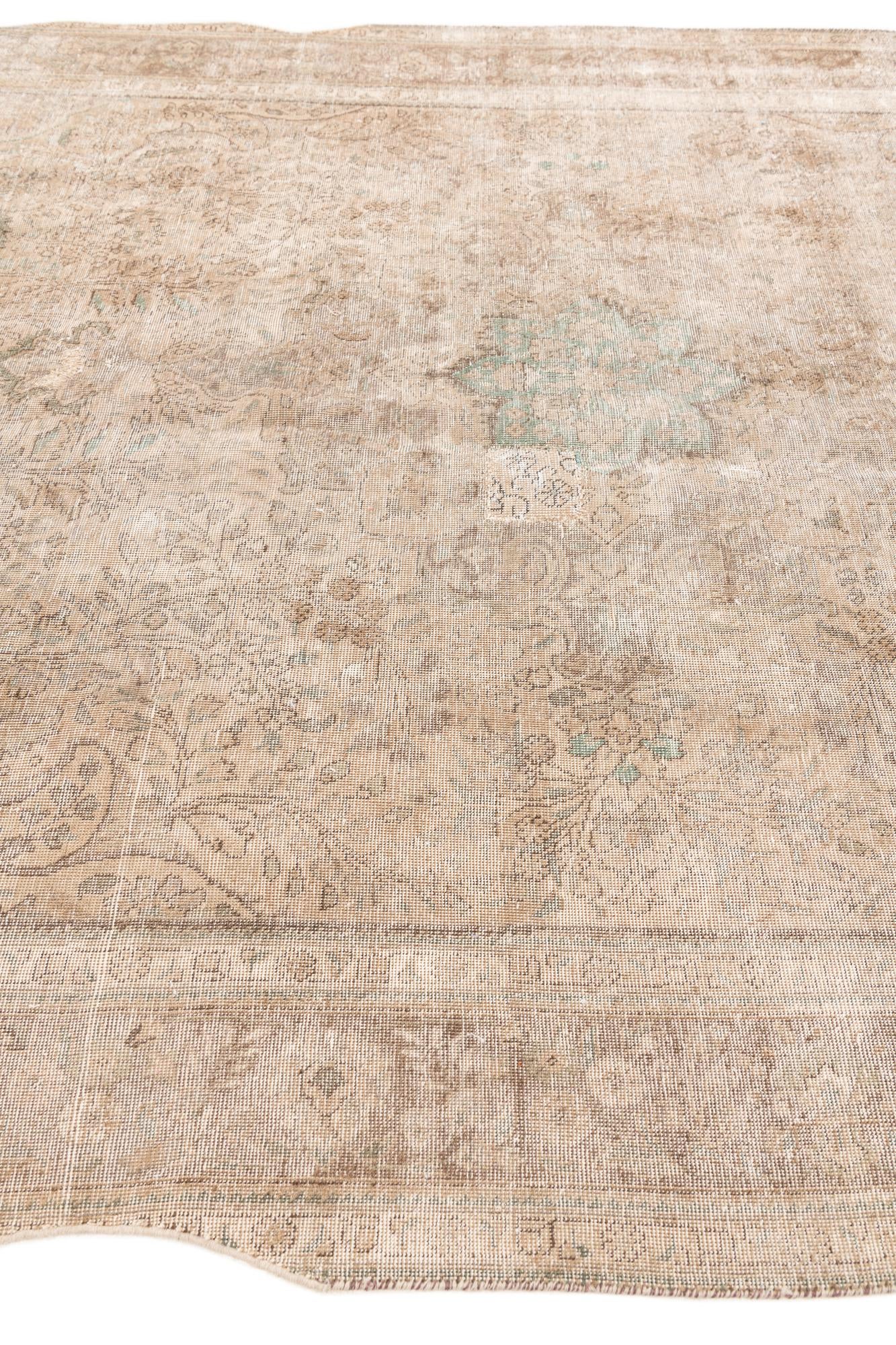 7' 10 x 11' 1 Hand Knotted Ultra Vintage Persian Wool Rug