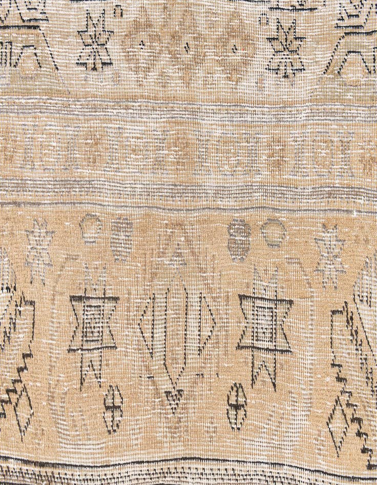 Detail image of 9' 2 x 12'  Hand Knotted Ultra Vintage Persian Wool Rug