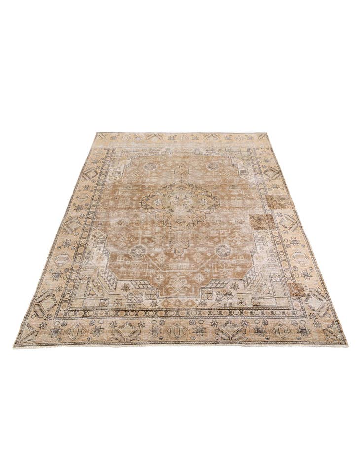 Detail image of 9' 2 x 12'  Hand Knotted Ultra Vintage Persian Wool Rug