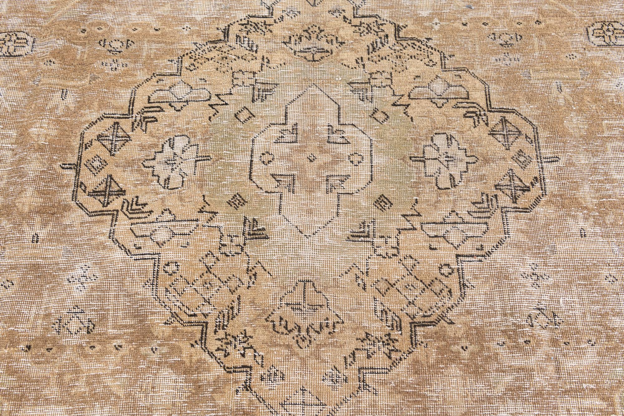 9' 2 x 12' Hand Knotted Ultra Vintage Persian Wool Rug