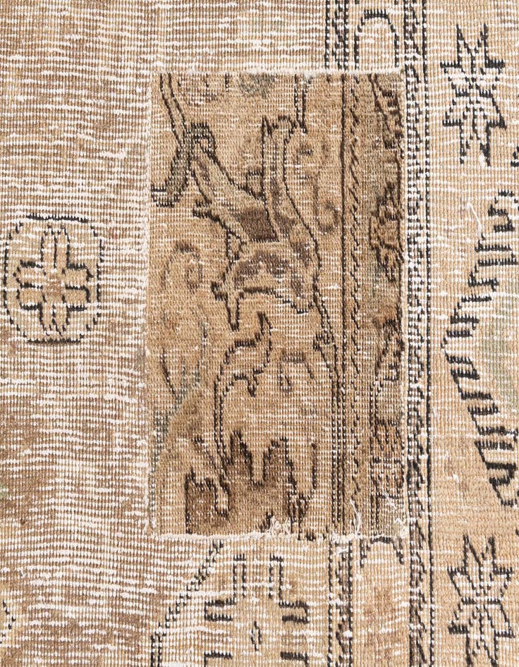 Detail image of 9' 2 x 12'  Hand Knotted Ultra Vintage Persian Wool Rug