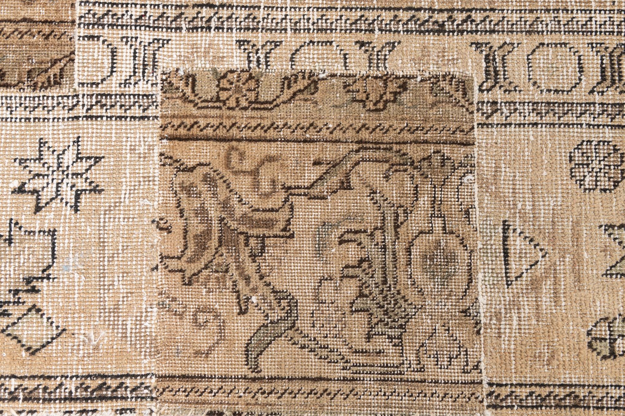 9' 2 x 12' Hand Knotted Ultra Vintage Persian Wool Rug