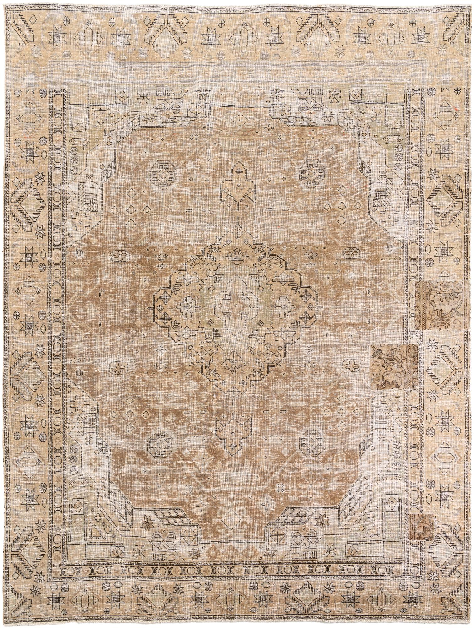 9' 2 x 12' Hand Knotted Ultra Vintage Persian Wool Rug