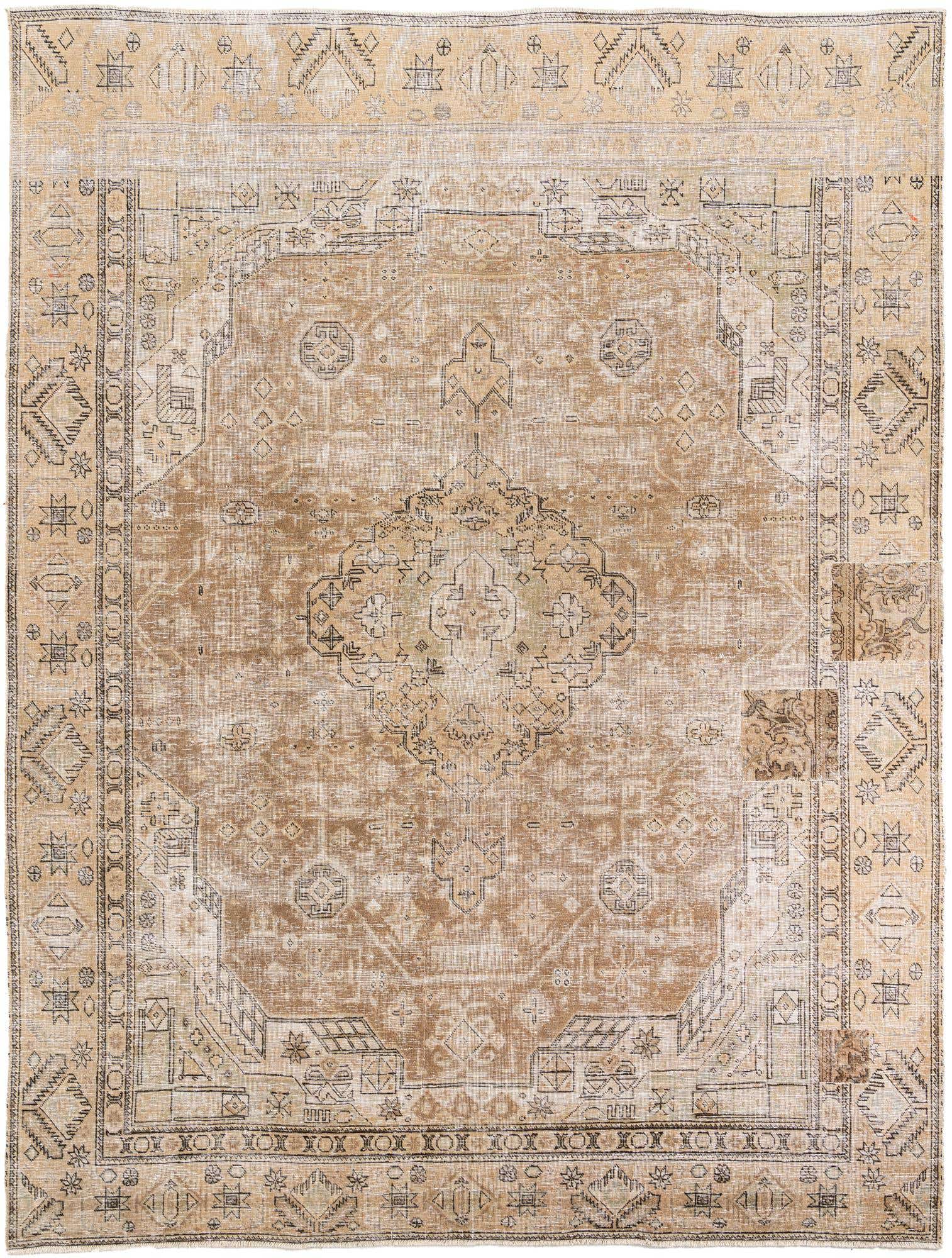 9' 2 x 12' Hand Knotted Ultra Vintage Persian Wool Rug