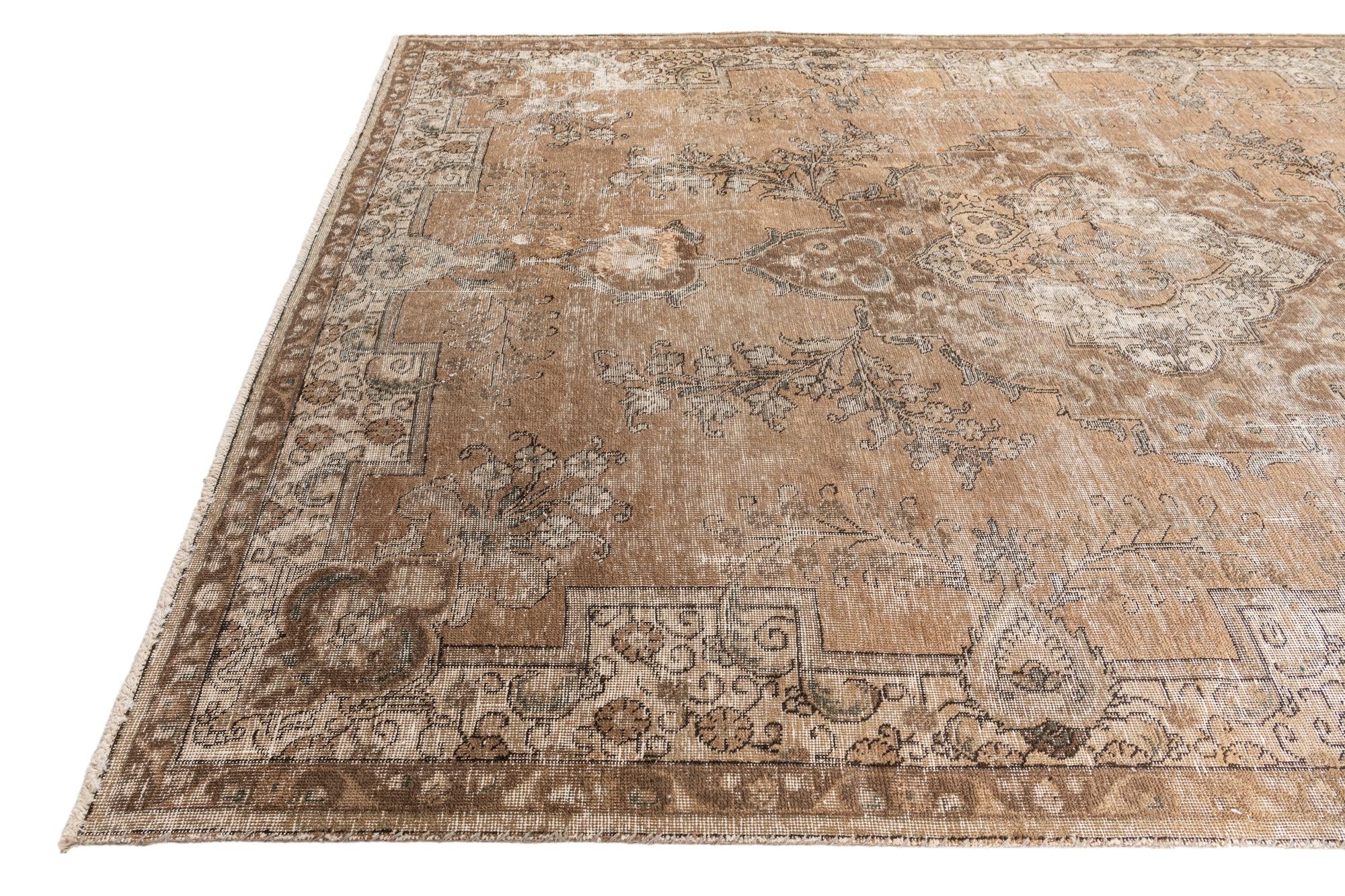 7' 9 x 11' 3 Hand Knotted Ultra Vintage Persian Wool Rug