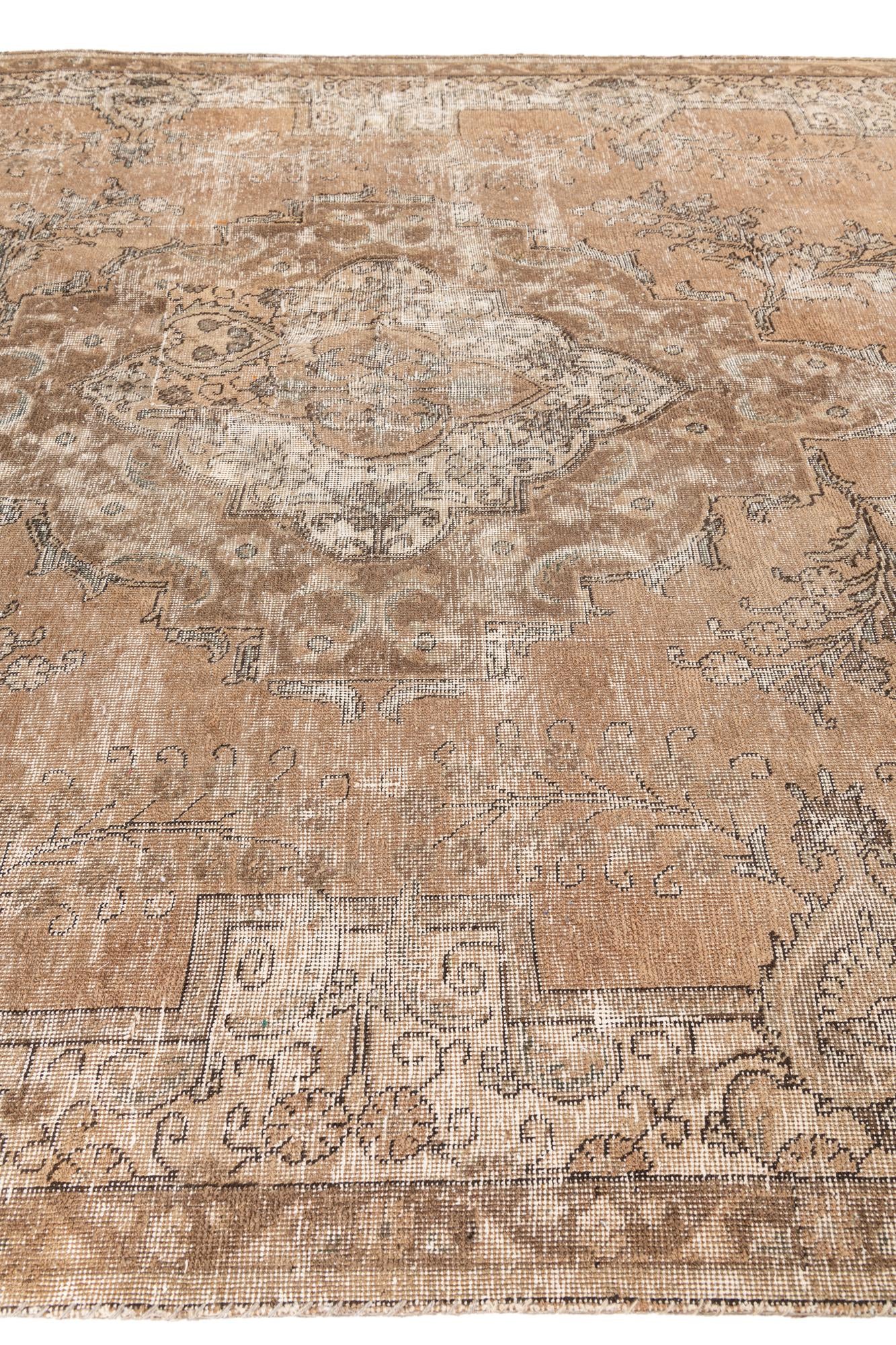 7' 9 x 11' 3 Hand Knotted Ultra Vintage Persian Wool Rug